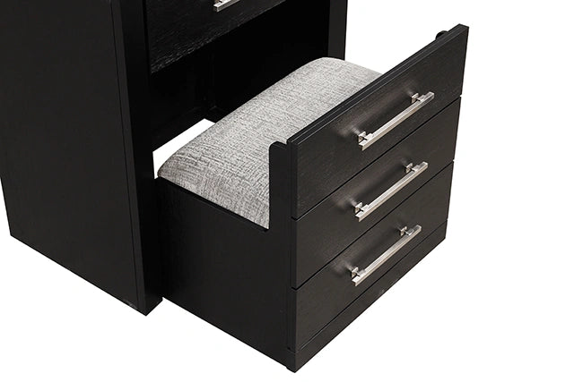 Ashbourne Bedside Vanity Set with Stool Contemporary