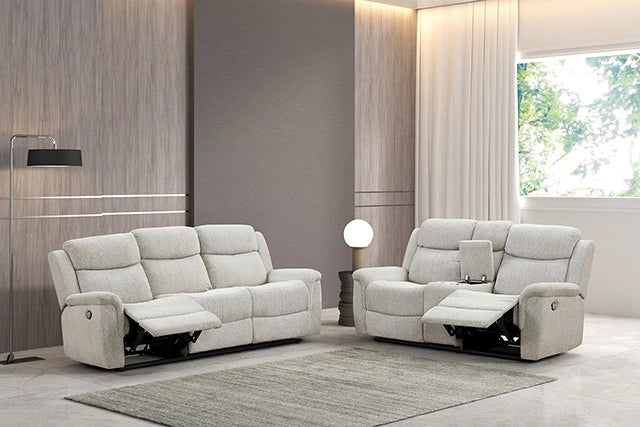 Sandbach Manual Reclining Loveseat With Console Gray