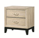 Crown Mark Furniture Akerson 2 Drawer Nightstand in Beige image