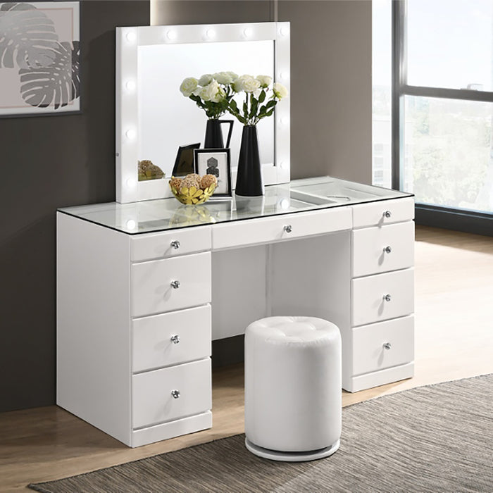 Crown Mark Furniture Avery Vanity in White B4850WH image