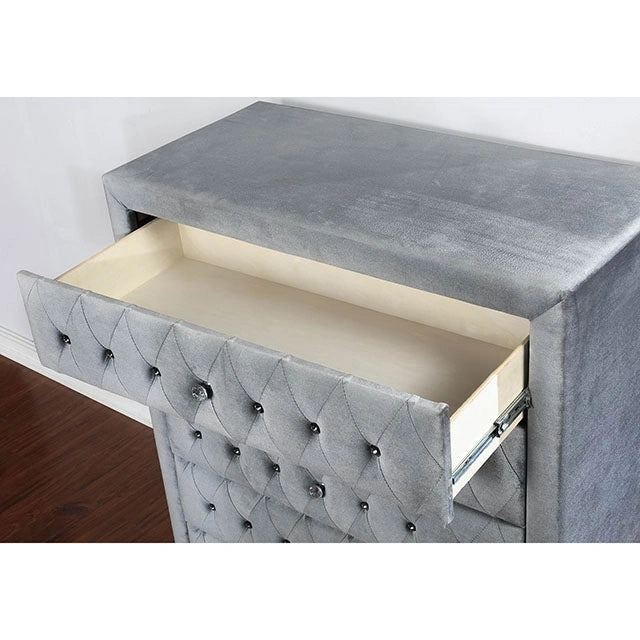 Alzir Bed Grey & Blue
