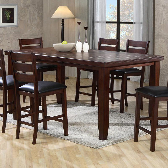 Crown Mark Bardstown Counter Height Table in Espresso