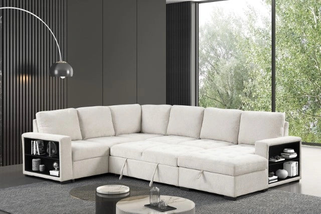 Stockwell Sleeper Sofa Sectional Beige