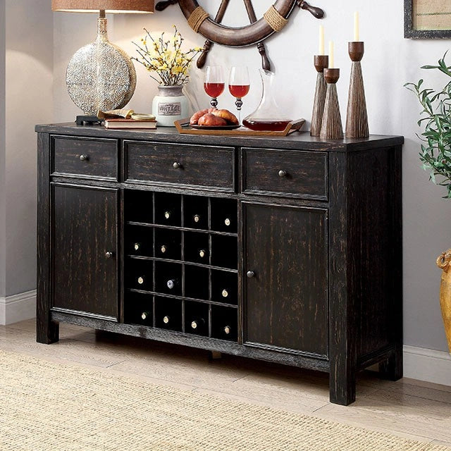 Sania 7 Pc Counter Ht Table Set Black