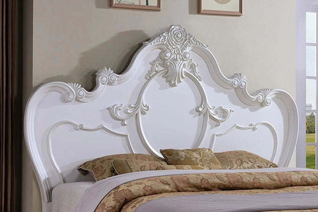 Roselli Bed Chrome & White