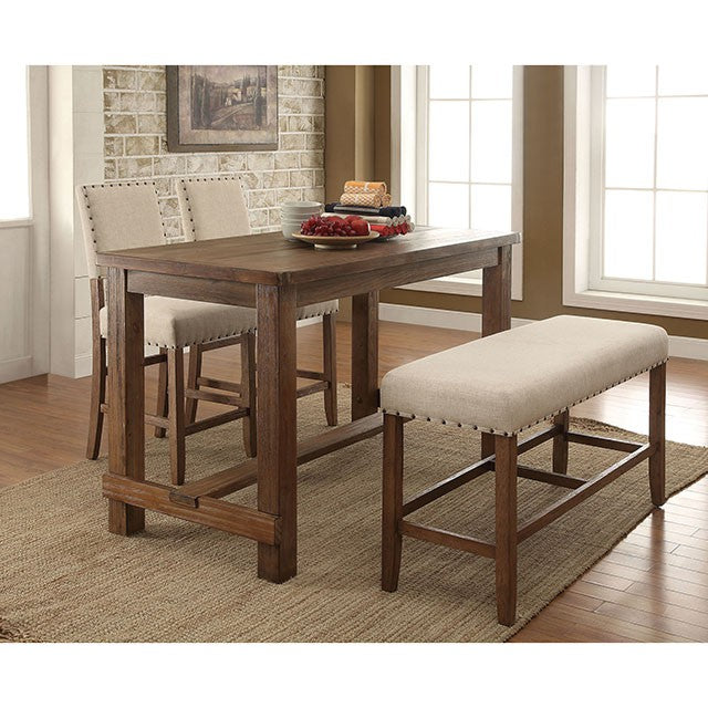 Sania 5 Pc Counter Ht Table Set Oak