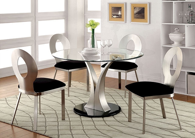 Valo 5 Pc Dining Table Set Black