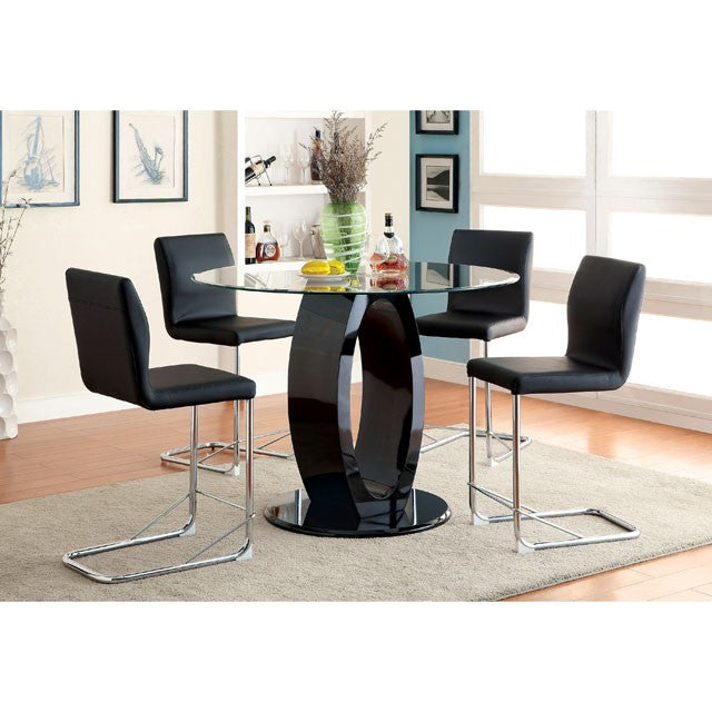 Lodia 5 Pc Dining Table Set black