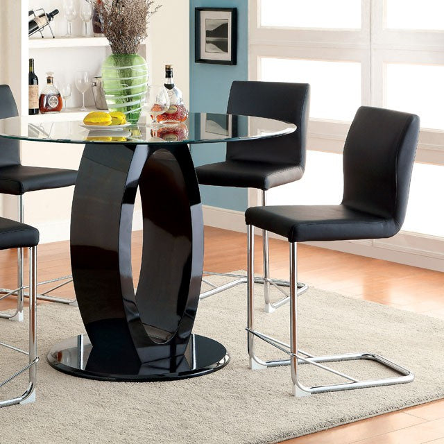Lodia 5 Pc Dining Table Set black