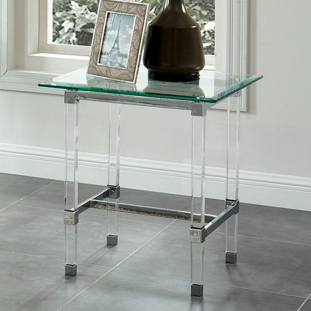 Tuva End Table Chorme