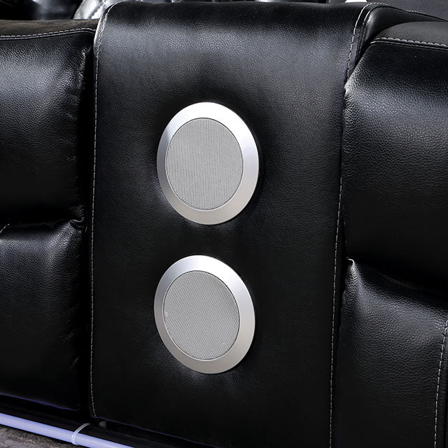 Lubeck Power Loveseat Black