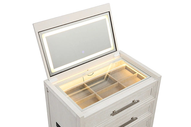Ashbourne Bedside Vanity Set with Stool Contemporary