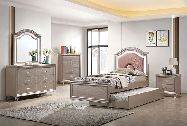 Allie Bed Beige & Pink