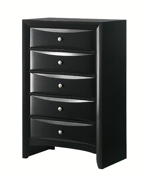 Crown Mark Furniture Fallon 5 Drawer Chest in Black image