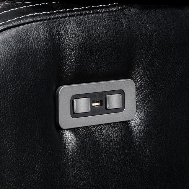 Lubeck Power Loveseat Black