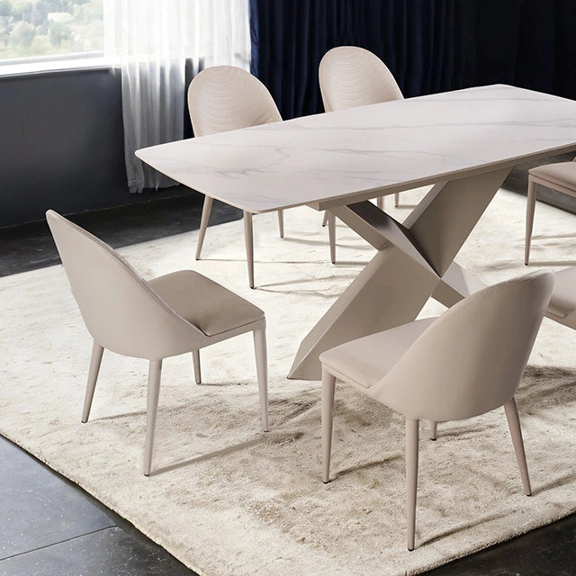 Lenvik 7 Pc Dining Table Set Brown