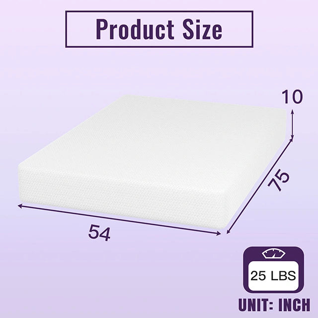 Nasturtium 10" Full Bamboo Charcoal Infused Memory Foam