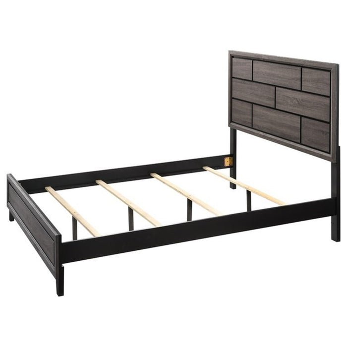 Crown Mark Akerson Queen Panel Bed in Grey