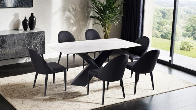 Lenvik 7 Pc Dining Table Set Black
