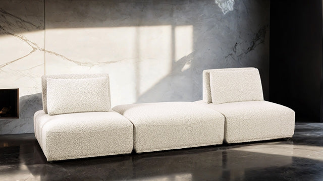 Stavanger 2-Seater w/ Square Ot Beige