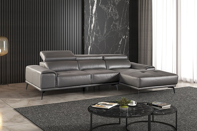 Vadso Sectional, Right Chaise Dark