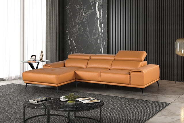 Vadso Sectional, Left Chaise Tangerine