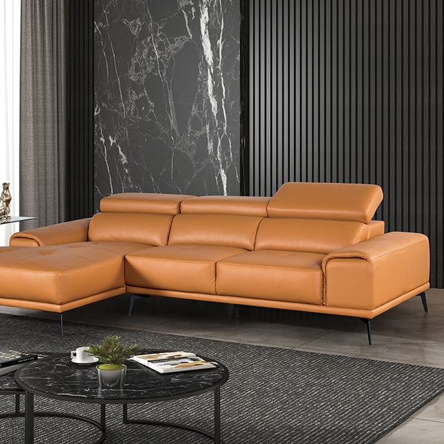 Vadso Sectional, Left Chaise Tangerine