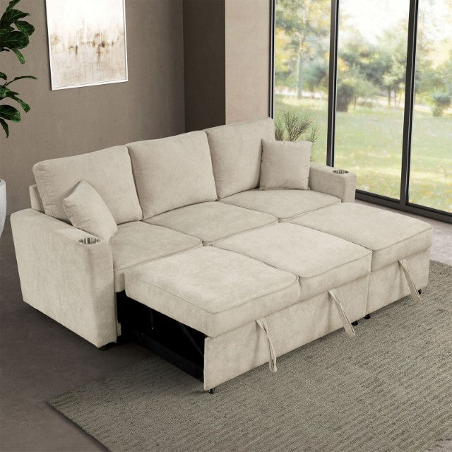 Kendal Sleeper Sofa Sectional Gray