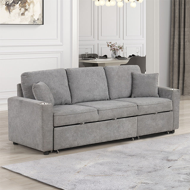 Kendal Sleeper Sofa Sectional Gray
