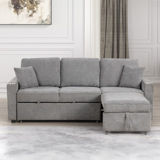 Kendal Sleeper Sofa Sectional Gray
