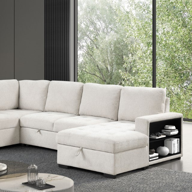 Stockwell Sleeper Sofa Sectional Beige