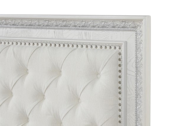 Stella Mia E.King & Queen Bed White & White