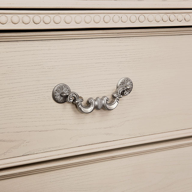 Pamphilos 4 & 5 Piece Queen Bedroom Set Gray & White