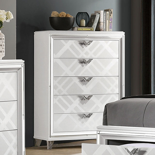 Emmeline Chest White Solid Wood