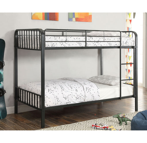 CLEMENT Black Metal Twin/Twin Bunk Bed image