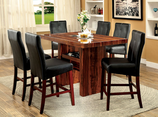 BONNEVILLE II Brown Cherry 7 Pc. Counter Ht. Dining Table Set image