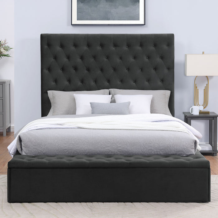 ATHENELLE Cal.King Bed, Dark Gray image