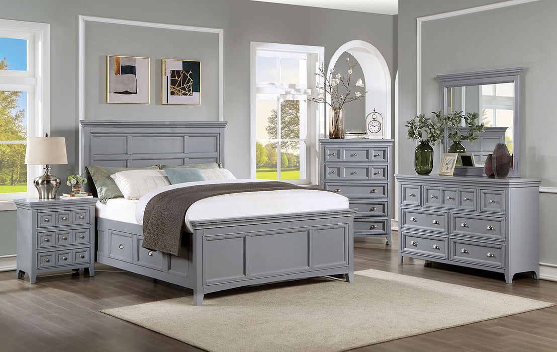CASTLILE Cal.King Bed, Gray image
