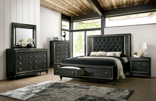 Demetria Metallic Gray 5 Pc. Queen Bedroom Set w/ Chest image