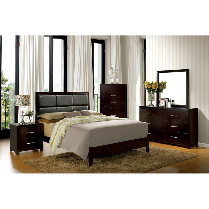 JANINE Espresso 5 Pc. Queen Bedroom Set w/ Chest image